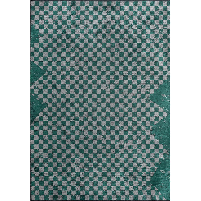 Rapture Checkered Area Rug, Rectangle 9' x 12'