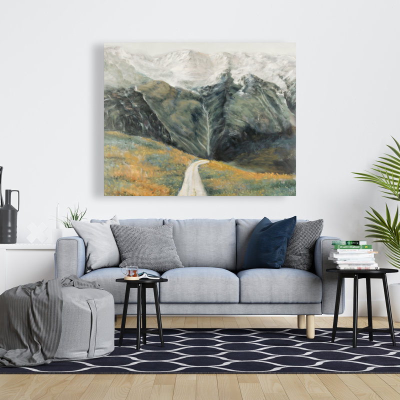 Paysage montagneux sur toile - superbe art de chambre à coucher