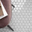Flo 2" Hex White 11-1/8 in. x 12-5/8 in. Porcelain Mosaic Tile