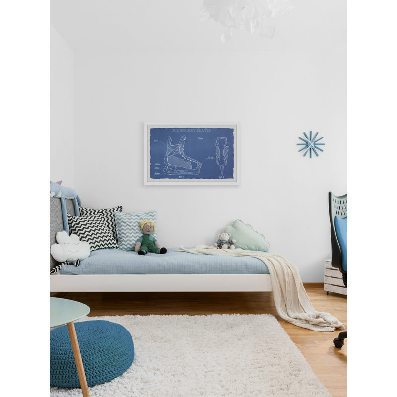 Sports Framed Art, Blue, White, 61cm H x 91cm W
