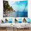 Tapisserie «Seashore Wild Blue Beach Panorama View»-28506832
