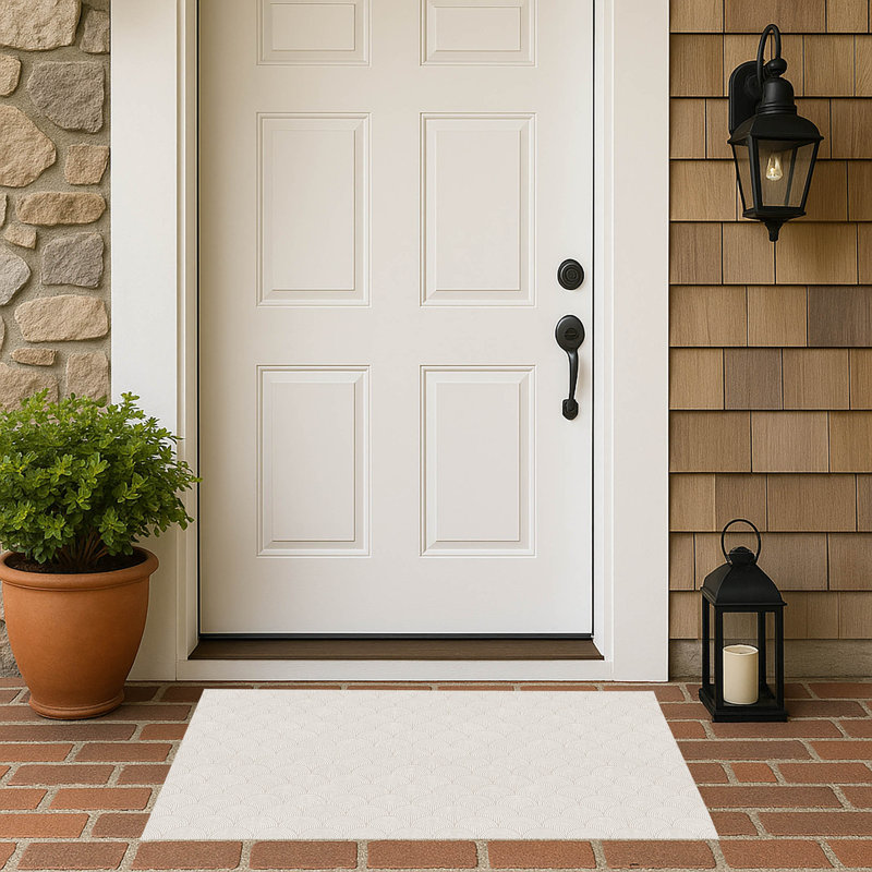 Rolling Humps Outdoor Doormat, 21" W x 34" L, Taupe