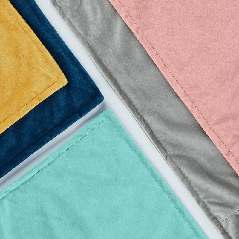 Housse de coussin carré en velours, Gris
