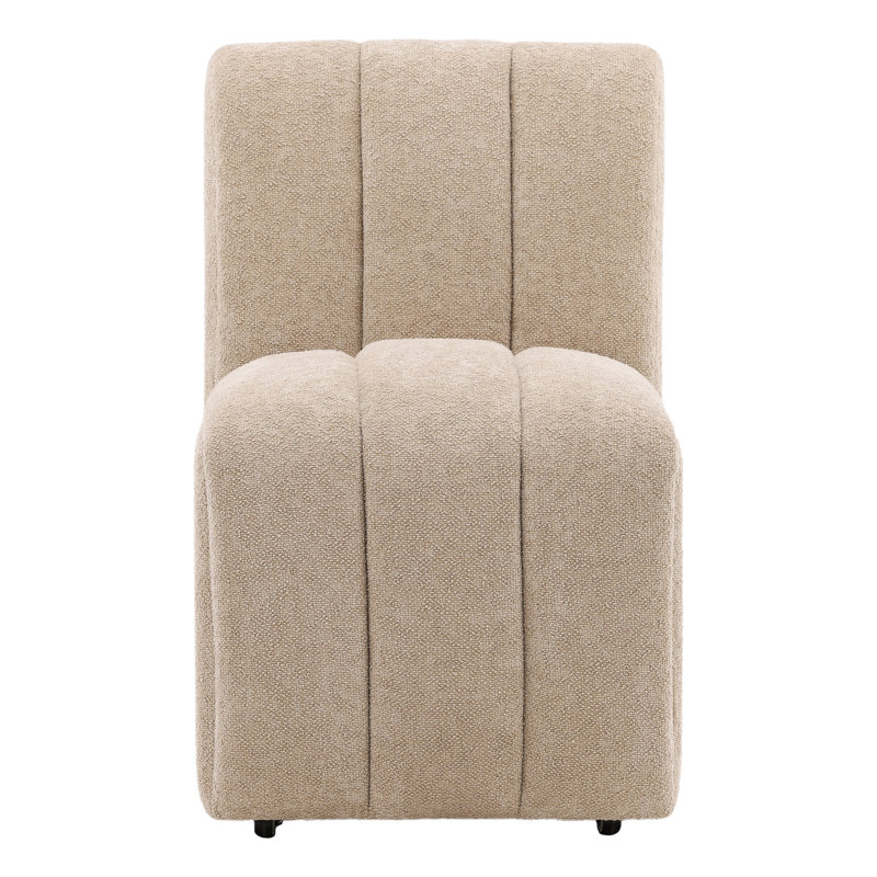 Marvin Hardwood Upholstered Dining Chair, Charlotte Olive, Camel