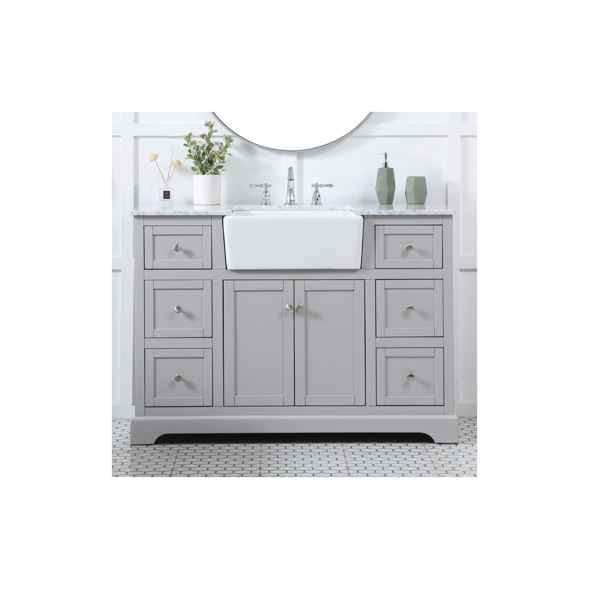 Pardue 48'' Single Bathroom Vanity, Gray