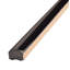 Twist 11.8" x 0.5" Glossy Ceramic Quarter Round Tile Trim in Black