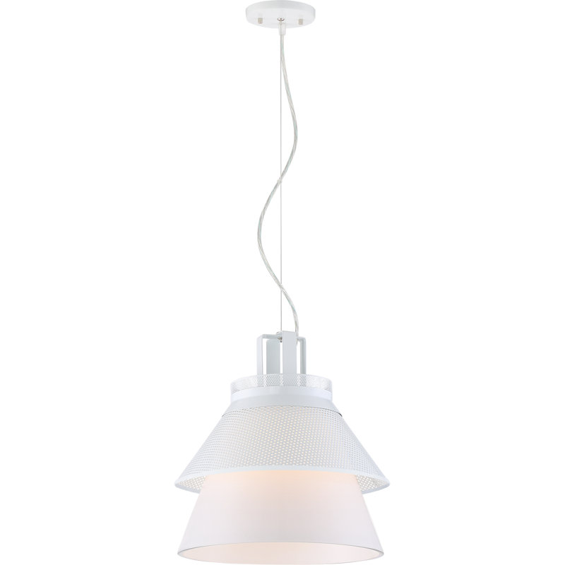 Luminaire suspendu conique à 1 lumière Ophiuchus, Blanc