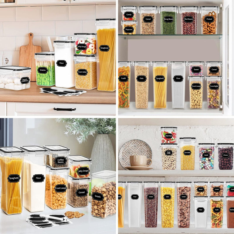 Rangement pour aliments Cheyenna - 28 contenants et 28 couvercles 