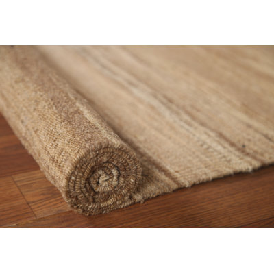 Tapis unique en laine noué à la main crème 4 pi 3 po x 6 pi 5 po New Age