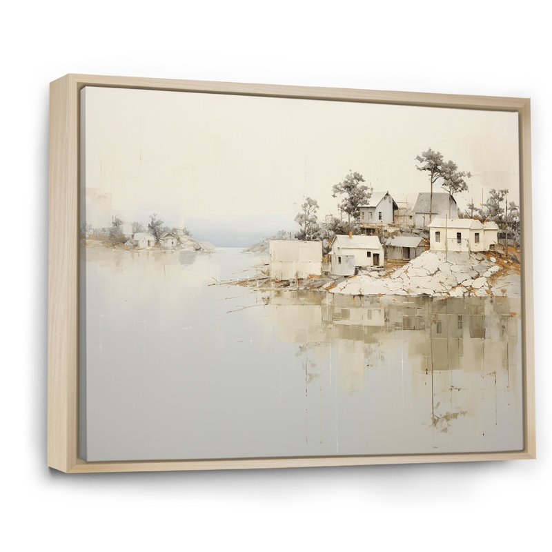 Lakehouse Tranquility sur toile, H 30 po x l 40 po x P 1,5 po, Cadre naturel flottant