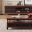 Medieval style solid wood coffee table-104978757