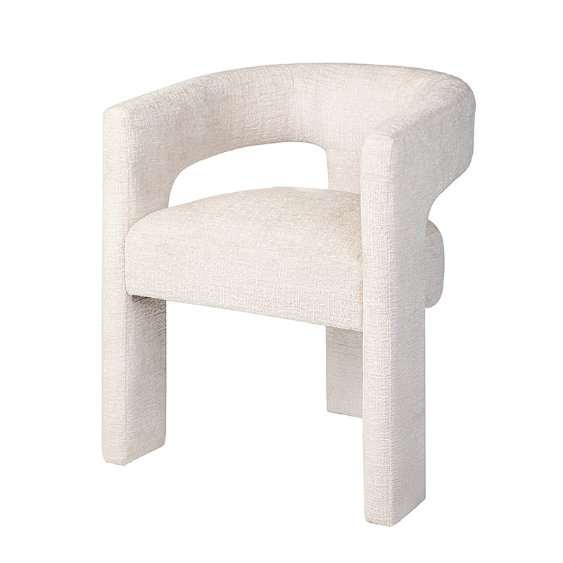 Chaise rembourrée Darlington, Microsuède beige naturel Gwen