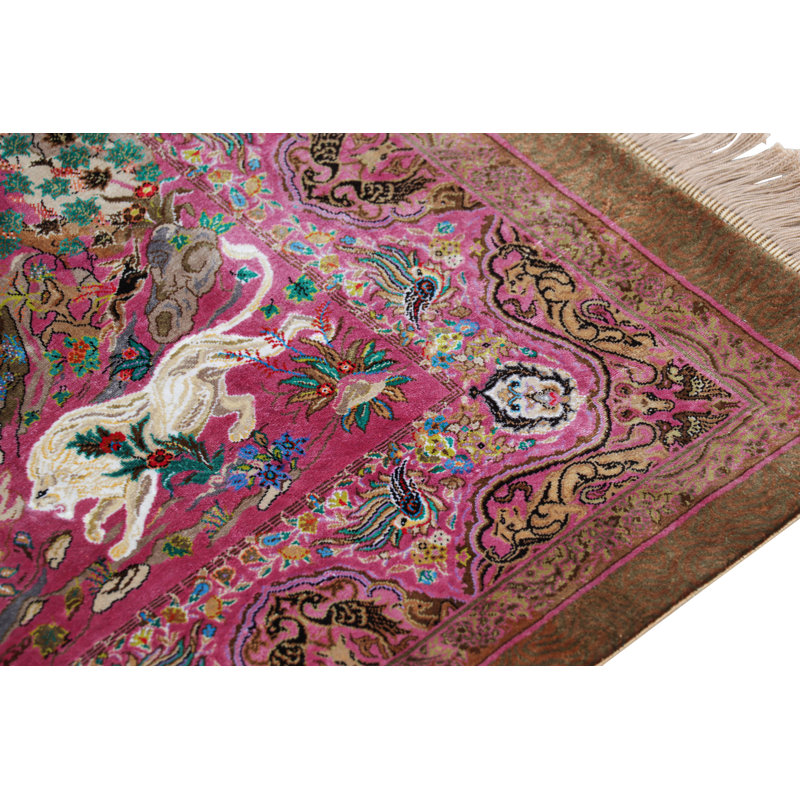 Rug & Kilim’S Modern Classics Pictorial Rug In Red, Brown, Pink Tones