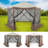 Pop-up Gazebo 6-sided Instant Setup Screen House Hub Tent with Mesh Netting Walls