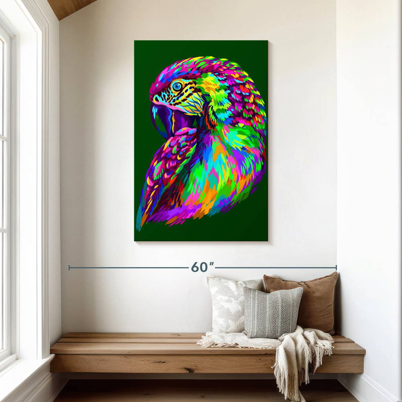 Brampt Macaw Abstract, 45" H x 30" W