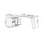 Bureau rectangulaire en bois manufacturé Coffee-1904423931