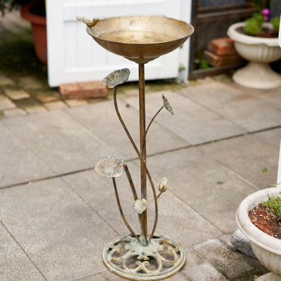 Cast Iron Pedestal Bird Bath Bird Baths For OutdoorsVintage Metal Bird Bath