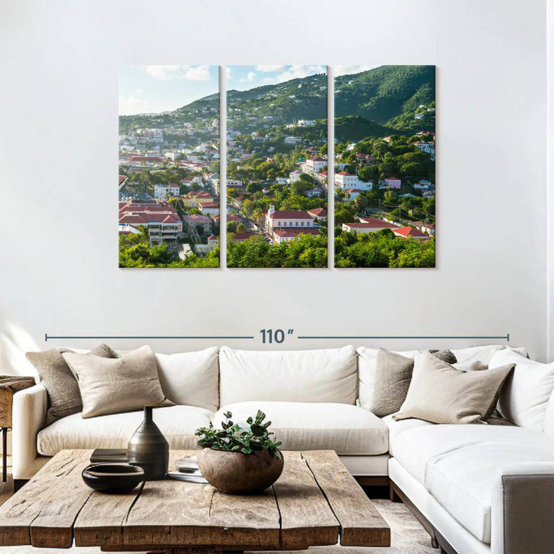Paysage urbain Charlotte, H 48 po x l 74 po