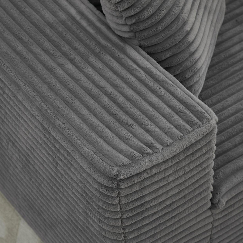 106" Cloud Sectional Couch With Right Chaise For Living Room, Gray, Right Hand Facing, 33.05" H x 106.35" W x 40.05" D