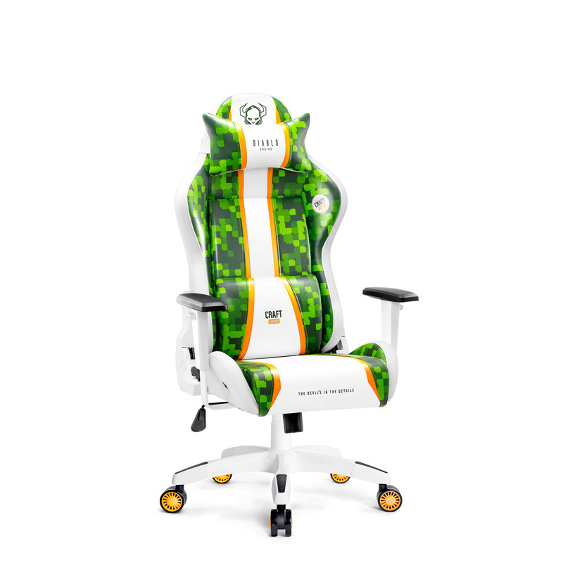 DIABLO CHAIRS Green/White Executive Chair with Wheels