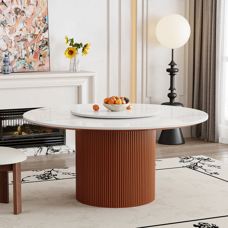 Table de salle à manger 59 po Modern Modern, Brun