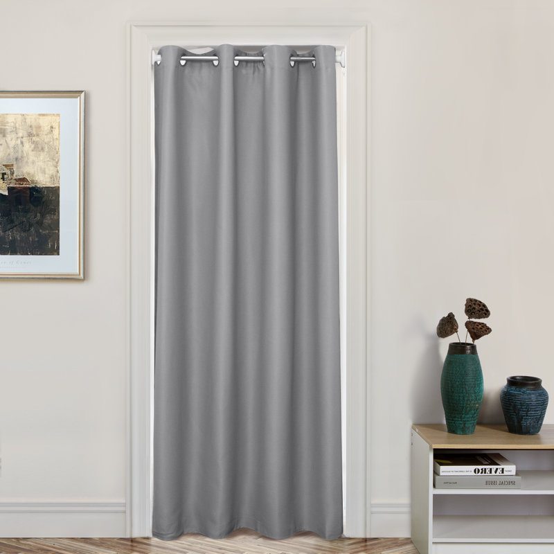 Poche Blackout Curtain Single Panel, 54" W x 78" L, Gray