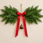 Ensemble de 6 guirlandes de Noël en pin de 61 cm (24 po) avec nœuds bordeaux et clochettes dorées
