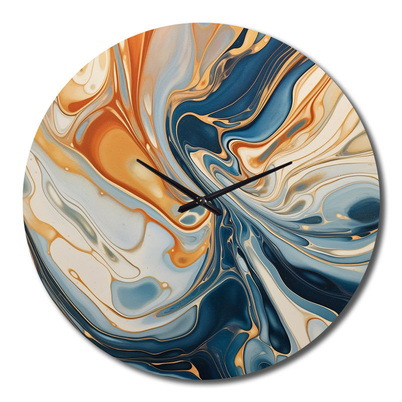 Horloge murale bleu sarcelle symphonique turquoise, Très grand