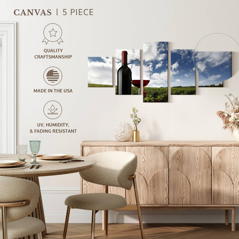 Wine At The Vineyard, 24" H x 55" W