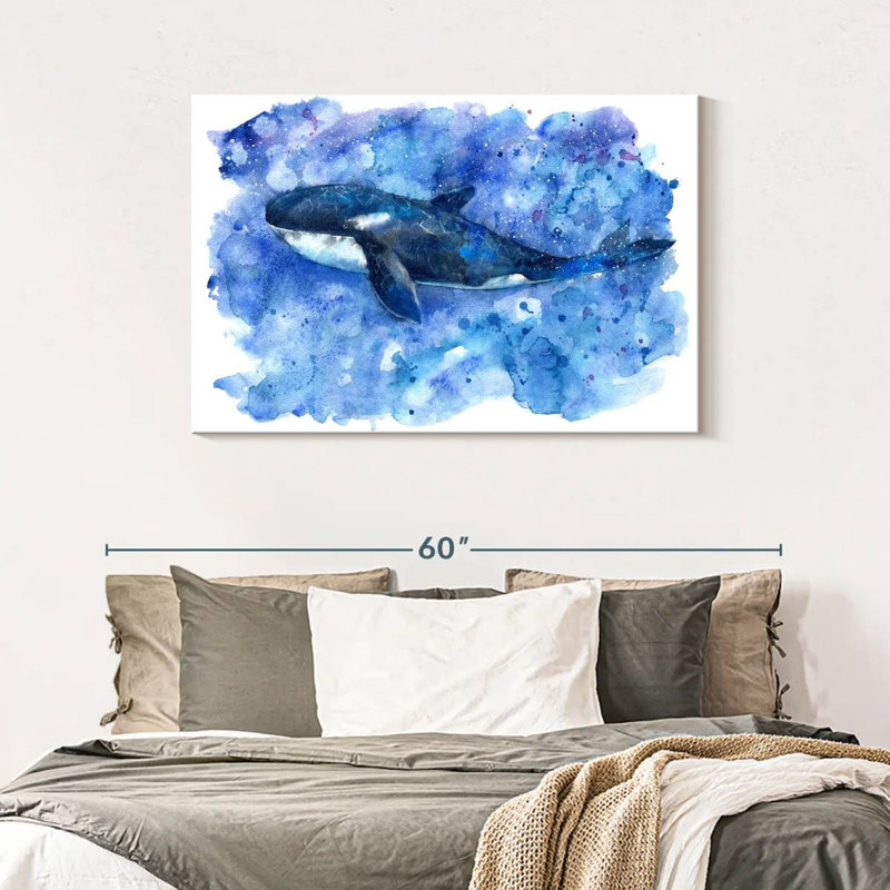 Brampt Blue Killer Whale, 30" H x 45" W