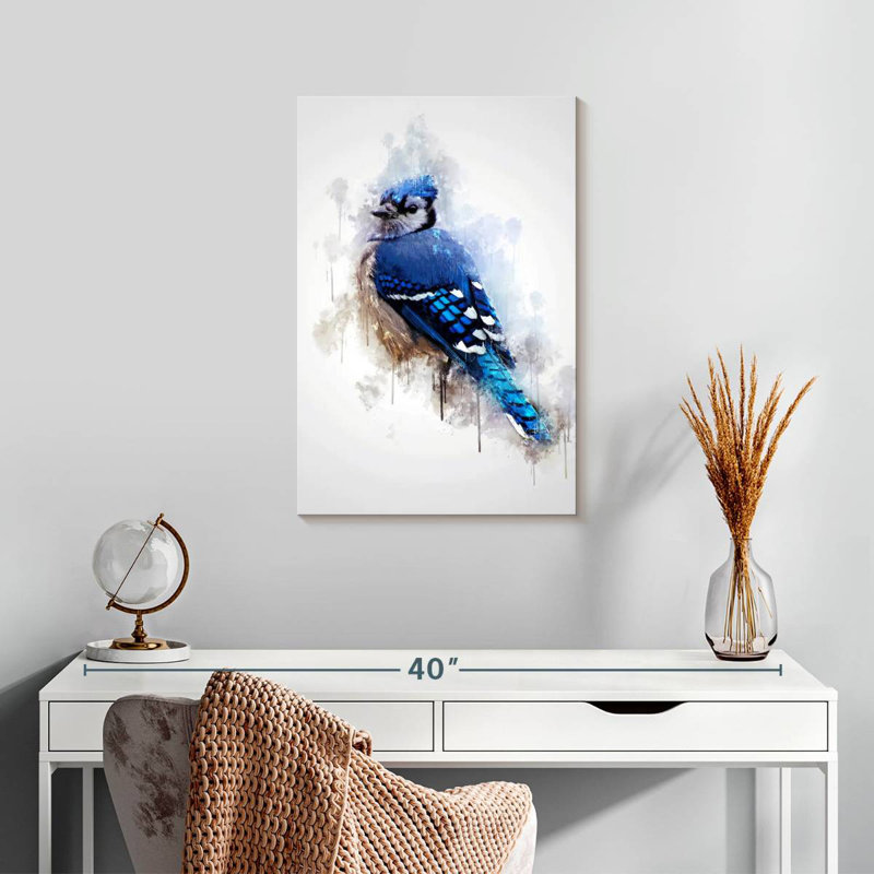 Brampt Blue Jay Bird, 24" H x 16" W