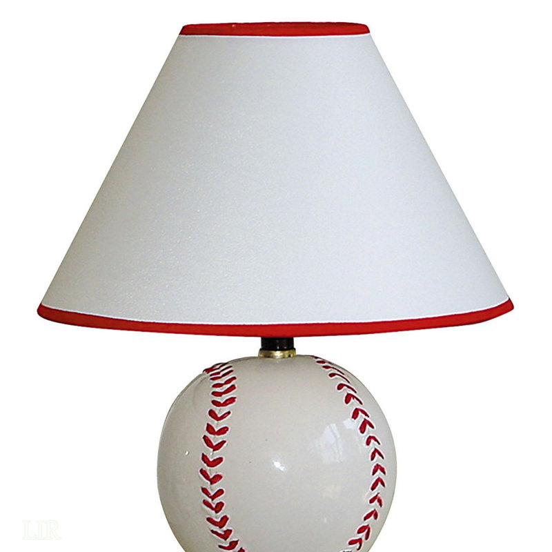 Lampe de table en céramique de 12 po de hauteur, interrupteur marche / arrêt, douille de lampe, lampe de table