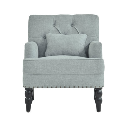 HIMO 29" W Tufted Armchair with Nailhead Trim 