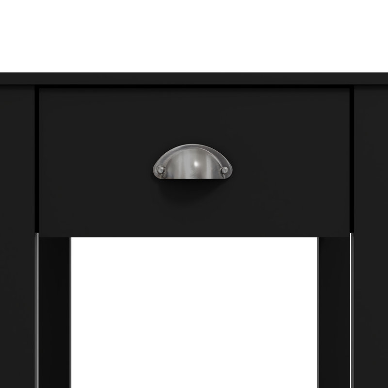 1 Drawer Nightstand, Black
