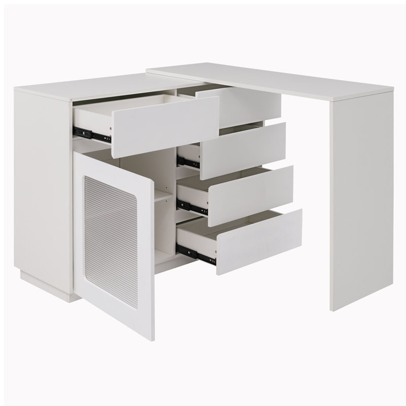 Buffet extensible de 44 à 85 po avec lumières DEL et tiroirs