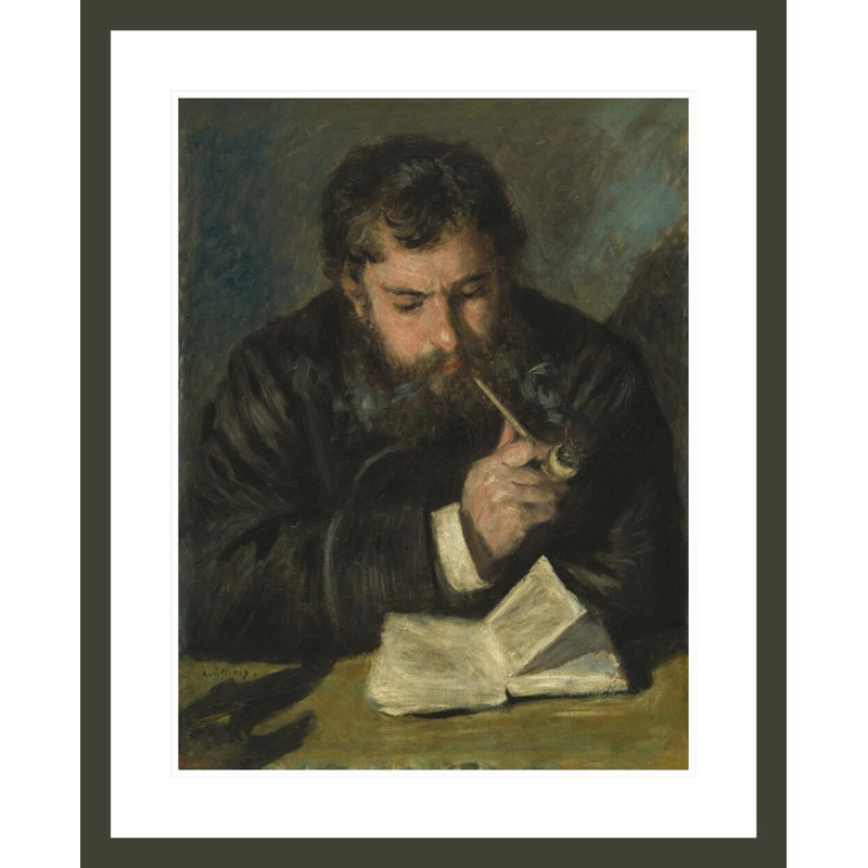 «Claude Monet» par Pierre-Auguste Renoir, impression giclée encadrée, H 28,86 po x l 23,5 po