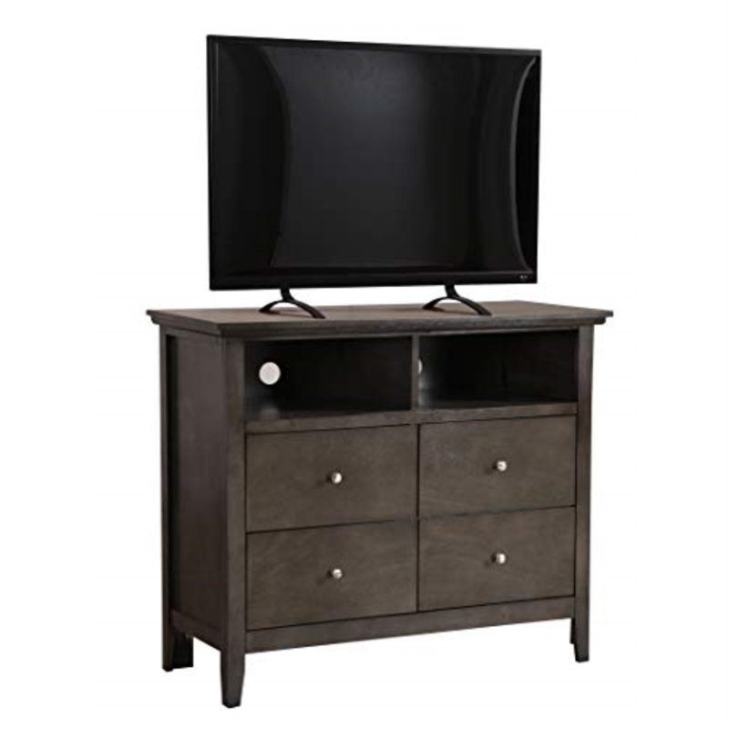 Hammond 4 Drawer Media Chest, Gray