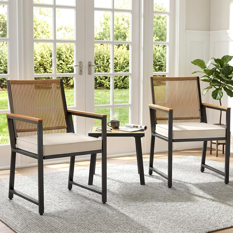 Patio Dining Set Table,, Beige, Brown