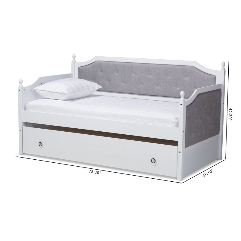 Eugonda Upholstered Daybed, White