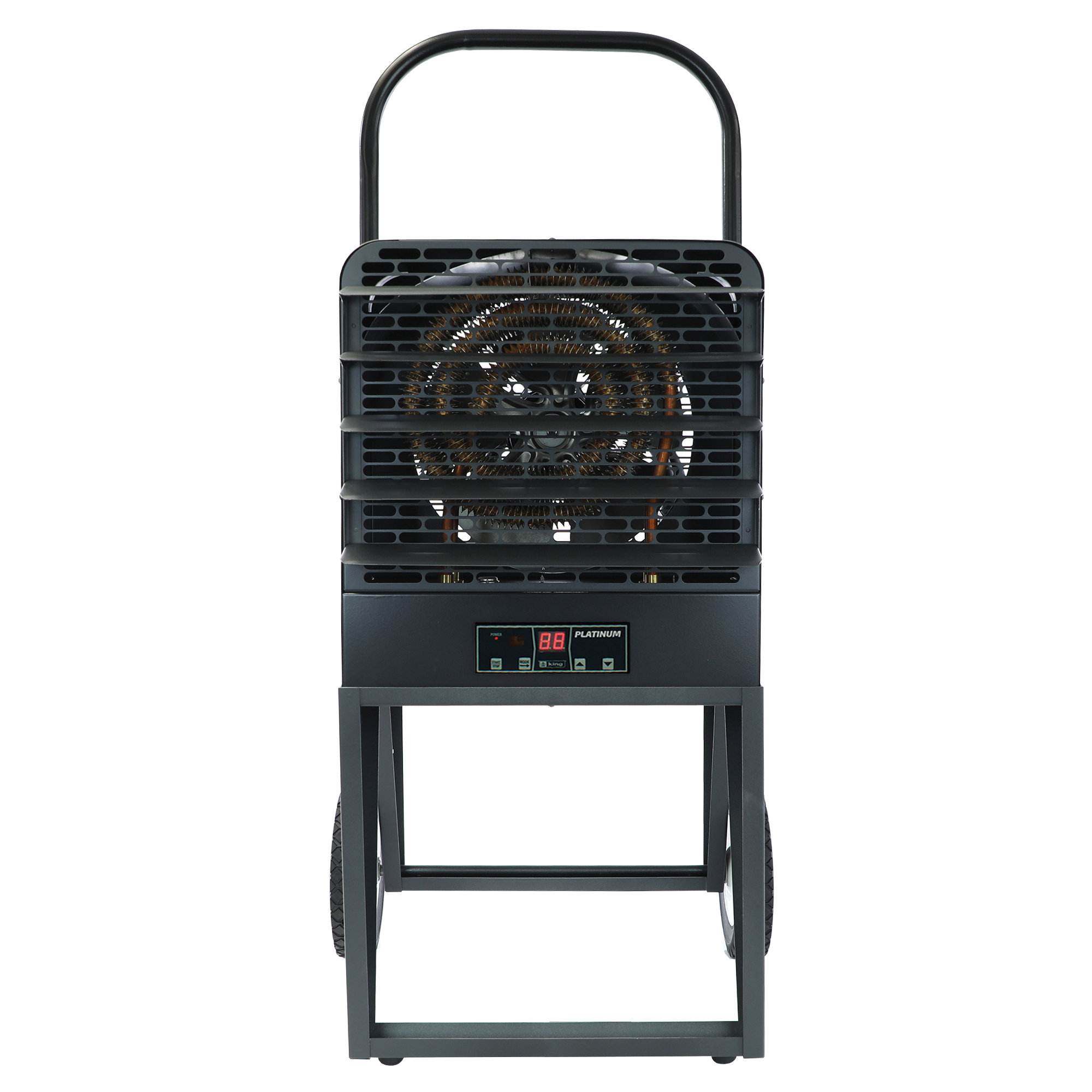 Ventilateur de cuisinière chauffant en aluminium anodisé noir