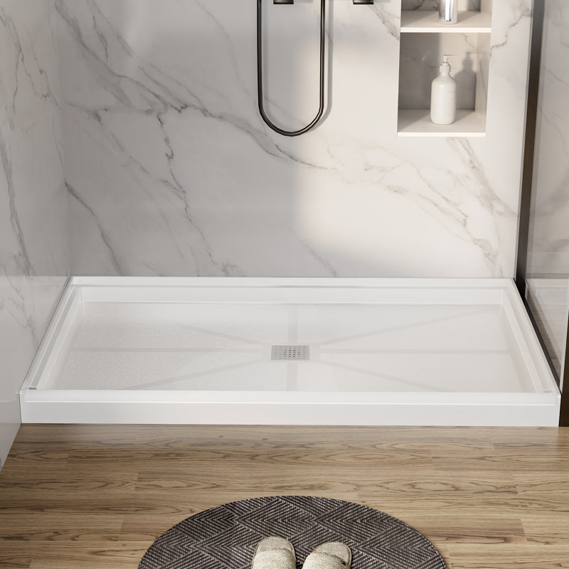 Shower Tray, Plastic 152*90cm Rectangle Shower Base, Plastic Pan for Bathroom, 152 x 90 cm 
