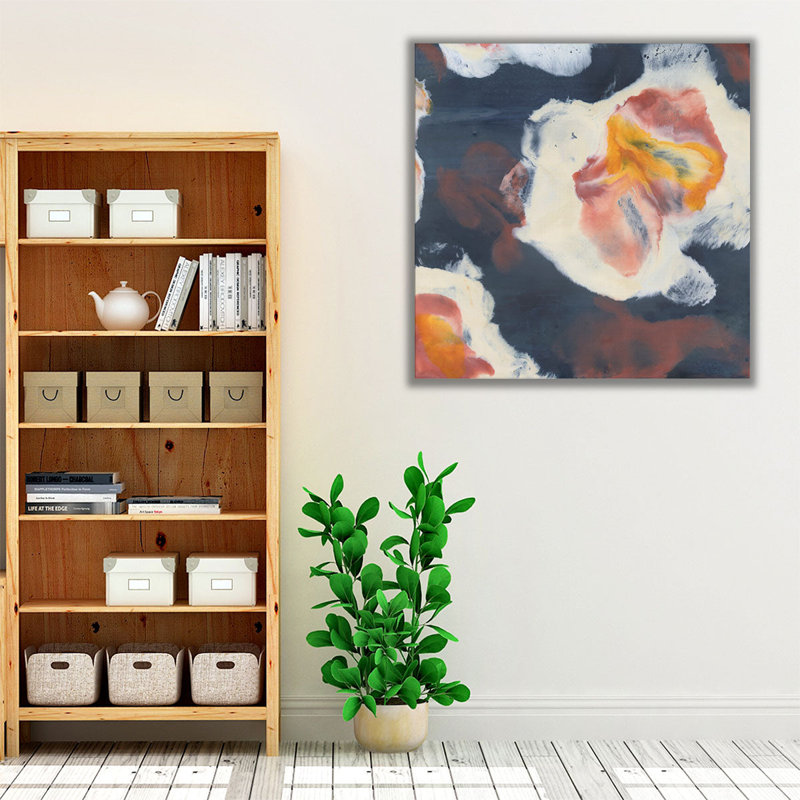 Floral Tiles II - reproduction d'art sur toile, H 20 po x l 20 po