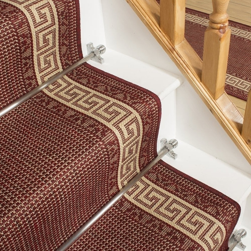 Stair Runner Malani Geometric Flatweave Area Rug, Runner 80 x 540cm
