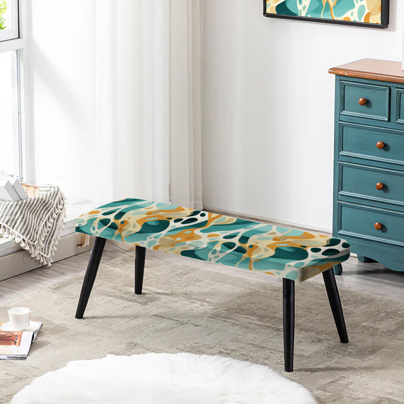 Banc rembourré abstrait Topaz Giraffe Spots