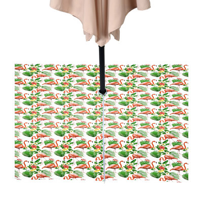 Tropical Flamingos Water Repellent Tablecloth
