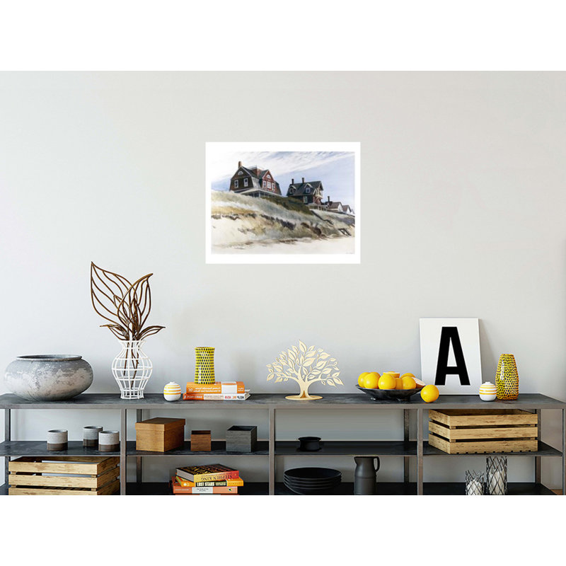 Chalets à Wellfleet par Edward Hopper - Impression giclée, H 22 po x l 28 po