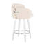 Ensemble de tabourets de bar pivotants contemporains avec similicuir et repose-pieds-1049959263