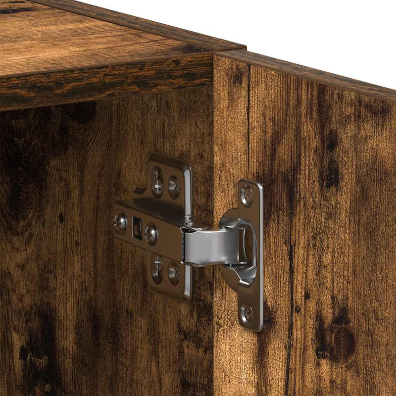 Engineered Wood Freestanding Bathroom Cabinet, Smoked Oak