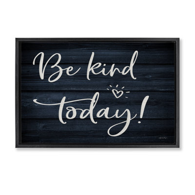 Toile flottante encadrée «Be Kind Today» par Susie Boyer