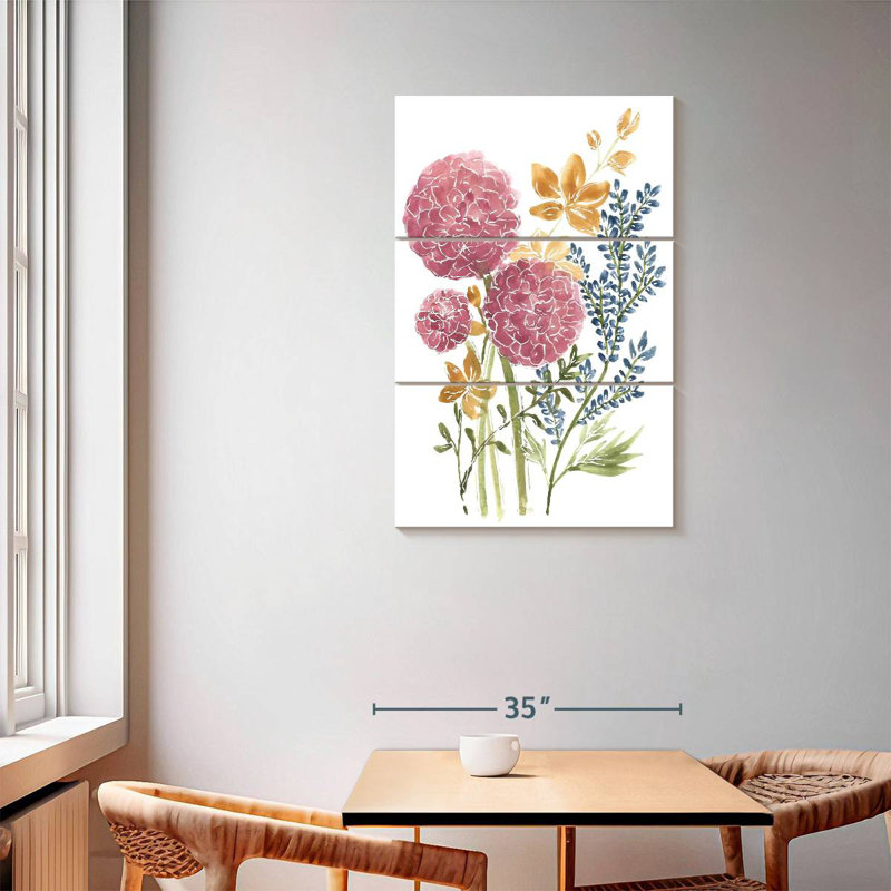 Bouquet de fleurs Boho IV, H 57 po x l 36 po
